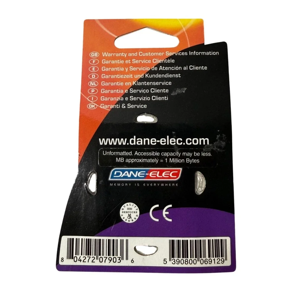 Dane-Elec 128MB SmartMedia Card ID-Capable NEW Sealed Vtg Camera MP3 Korg Roland